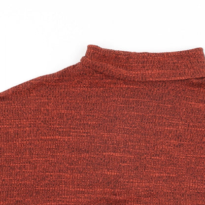 Womens UK Size 8 River Island Red Basic T-Shirt