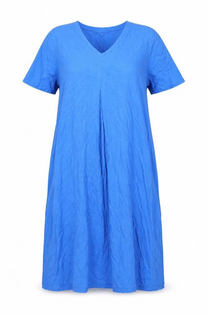 Lily Ella Womens Blue Viscose Shift Size 20 V-Neck Pullover