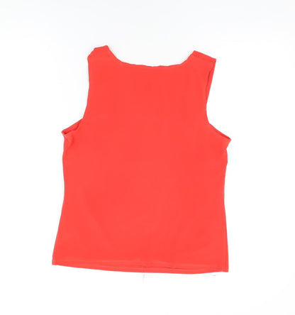 Womens UK Size 12 Frank Lyman Red Basic T-Shirt