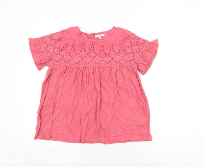 Womens UK Size M JACHS Girlfriend Pink Basic T-Shirt