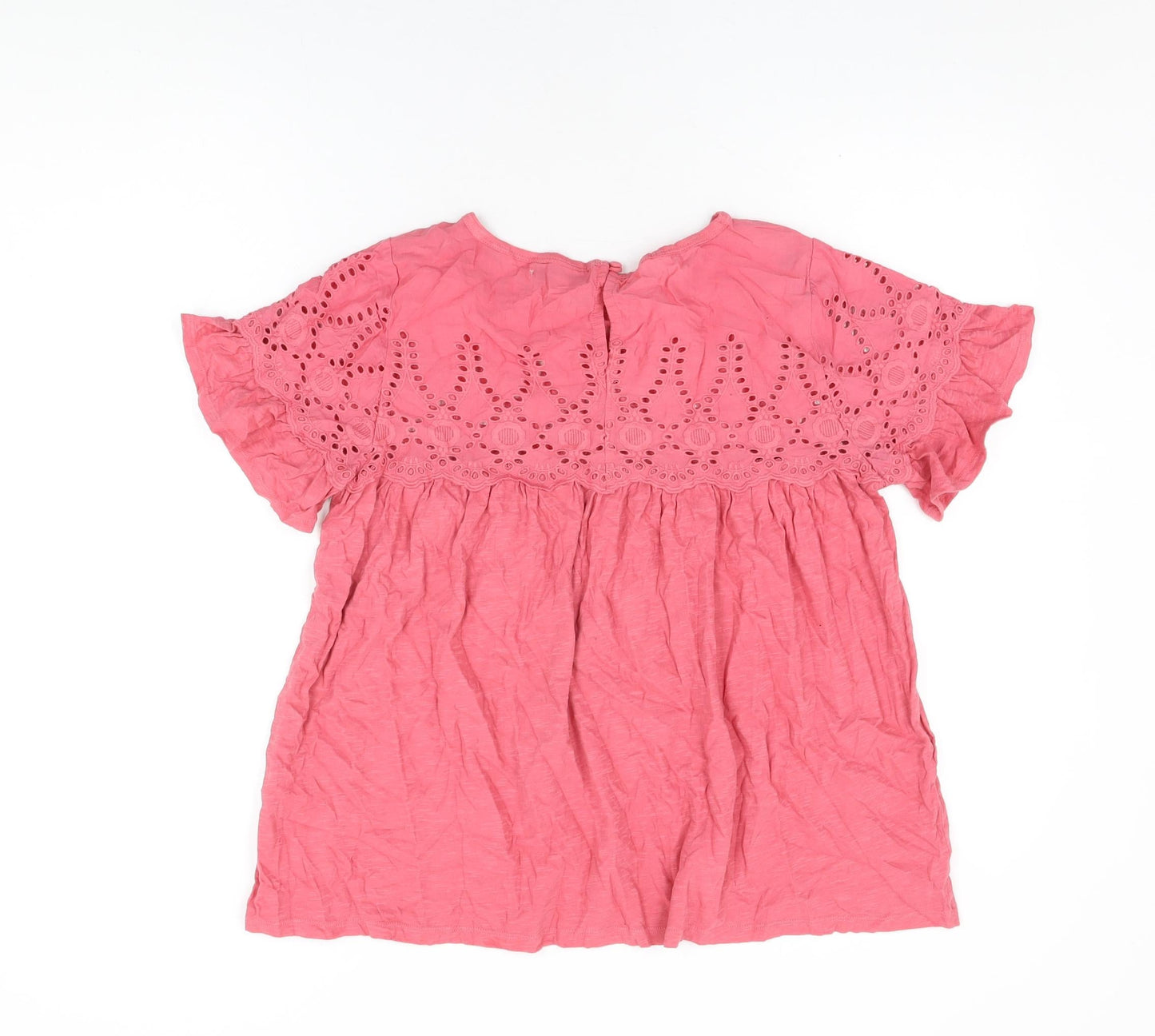 Womens UK Size M JACHS Girlfriend Pink Basic T-Shirt