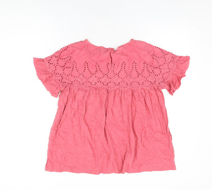 Womens UK Size M JACHS Girlfriend Pink Basic T-Shirt