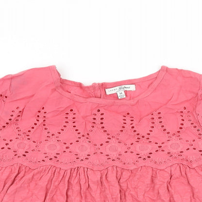 Womens UK Size M JACHS Girlfriend Pink Basic T-Shirt
