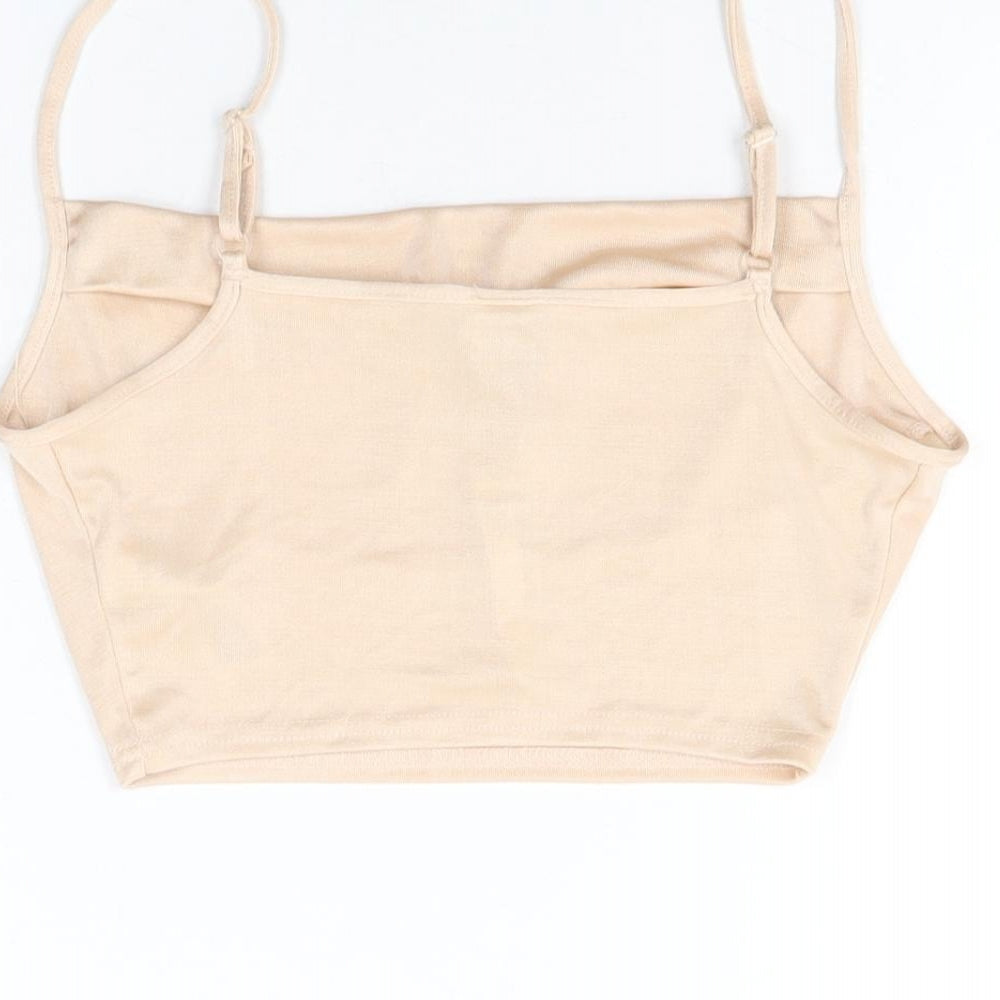 Womens UK Size 8 ASOS Pink Cropped T-Shirt