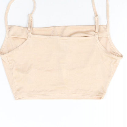Womens UK Size 8 ASOS Pink Cropped T-Shirt