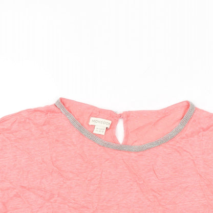 Womens UK Size 14 Monsoon Pink Basic T-Shirt