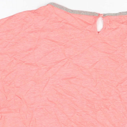 Womens UK Size 14 Monsoon Pink Basic T-Shirt