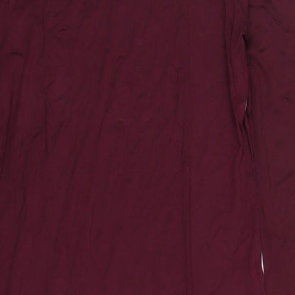 Topshop Womens Purple Viscose T-Shirt Dress Size 16 Round Neck Pullover