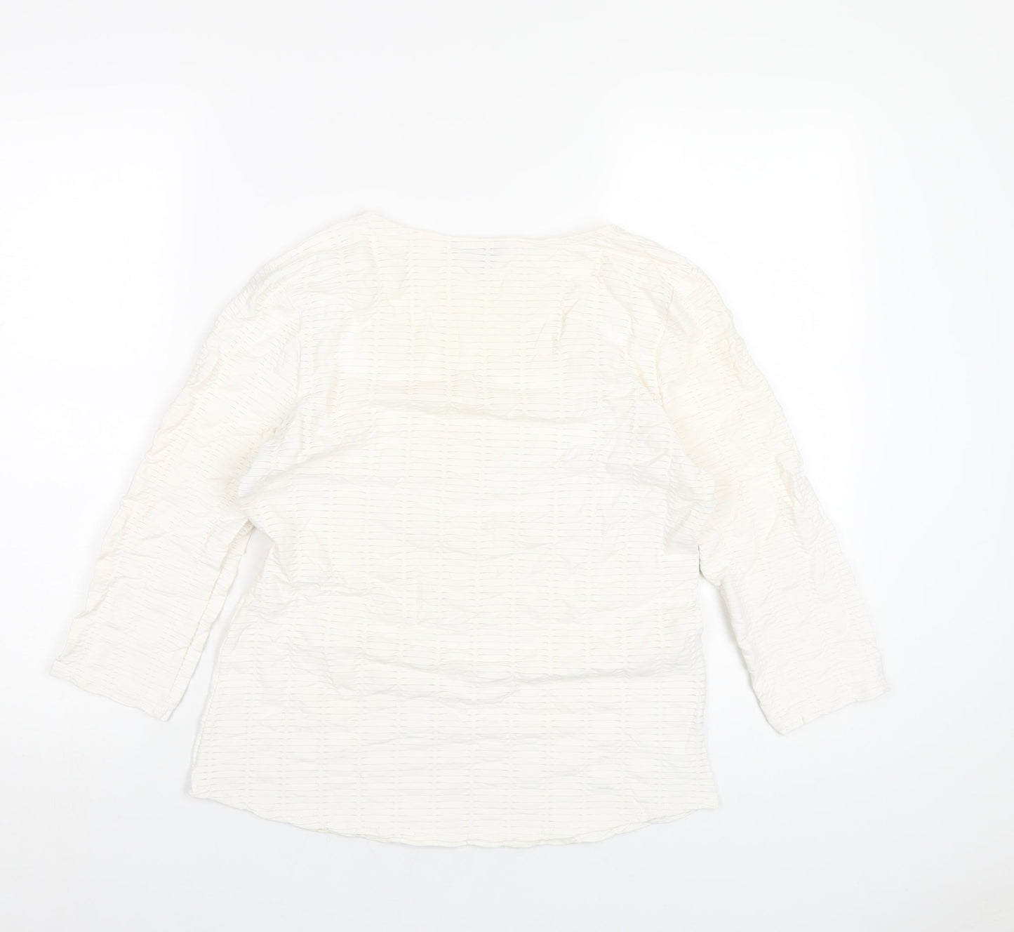 Womens UK Size 12 Per Una Ivory Basic T-Shirt