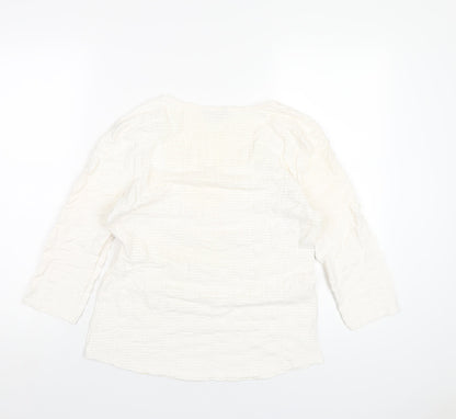 Womens UK Size 12 Per Una Ivory Basic T-Shirt