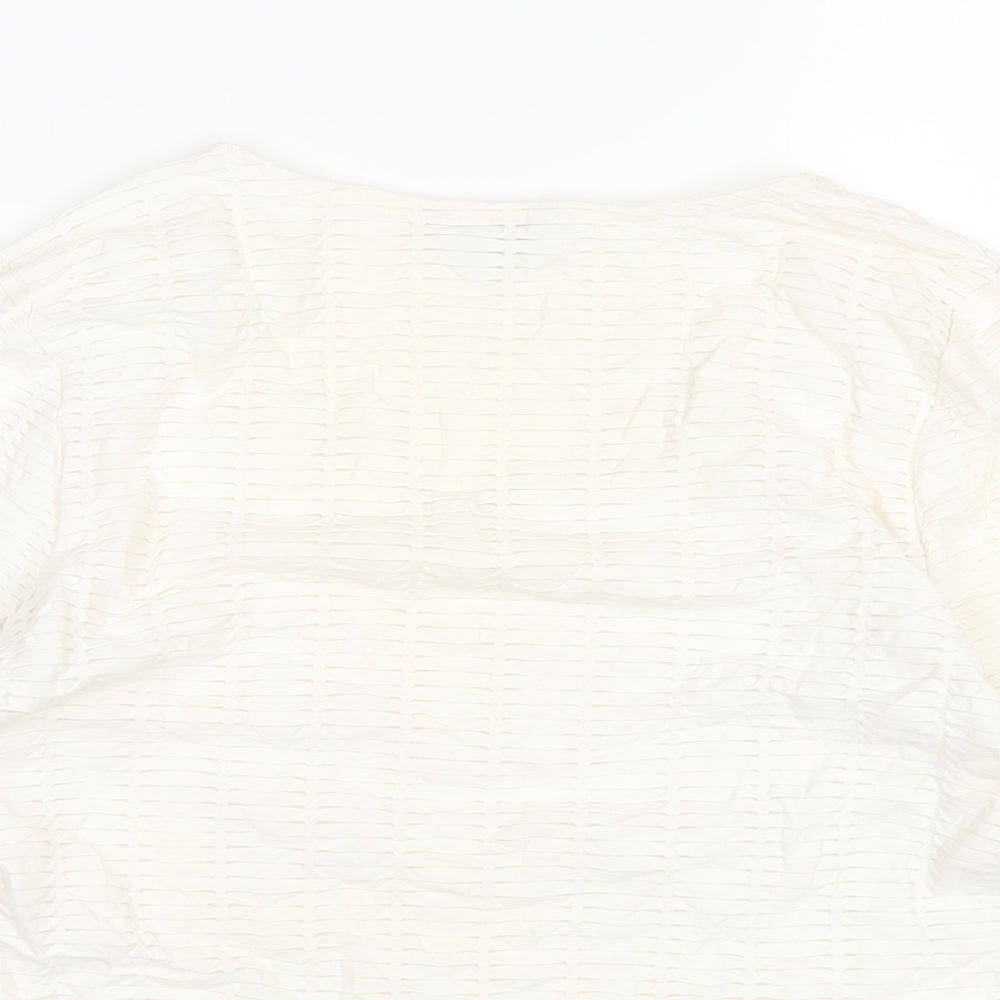 Womens UK Size 12 Per Una Ivory Basic T-Shirt