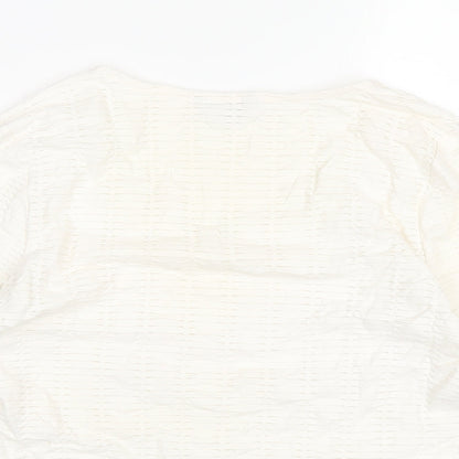 Womens UK Size 12 Per Una Ivory Basic T-Shirt