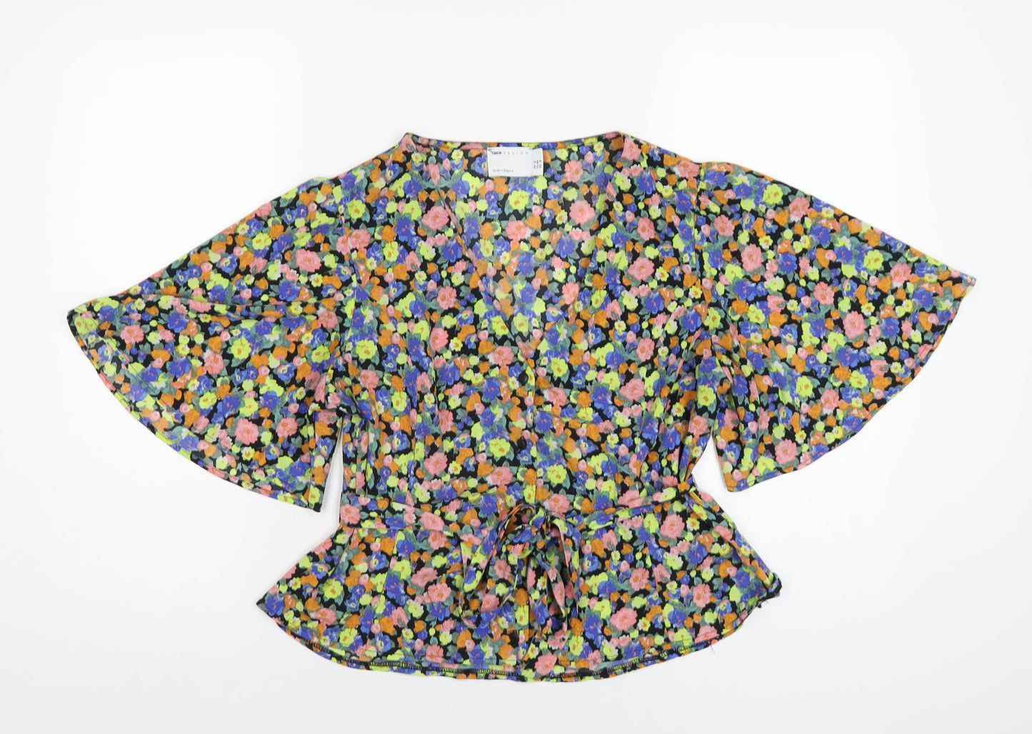 Womens UK Size 12 ASOS Multicoloured Basic Blouse