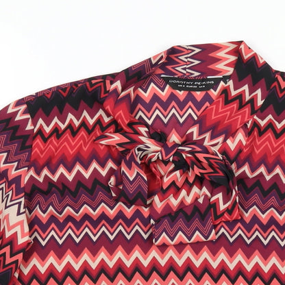 Womens UK Size 8 Dorothy Perkins Multicoloured Basic Blouse