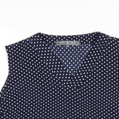 Womens UK Size L Jessica Graaf Blue Basic Tank