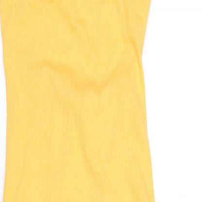 Nasty Gal Womens Orange Polyester Bodycon Size 6 One Shoulder Pullover