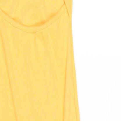 Nasty Gal Womens Orange Polyester Bodycon Size 6 One Shoulder Pullover