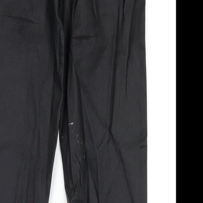 River Island Womens Black Viscose Trousers Size 12 L31 in Regular - Leather Look