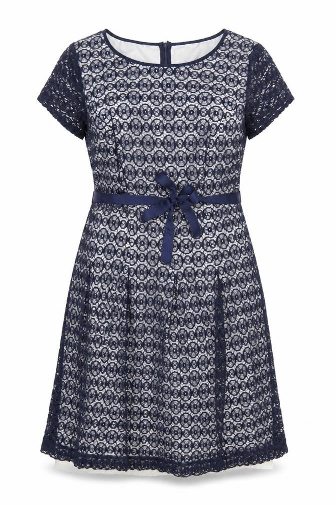 Betty Jackson Womens Blue Cotton A-Line Size 20 Round Neck Zip