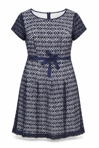 Betty Jackson Womens Blue Cotton A-Line Size 20 Round Neck Zip