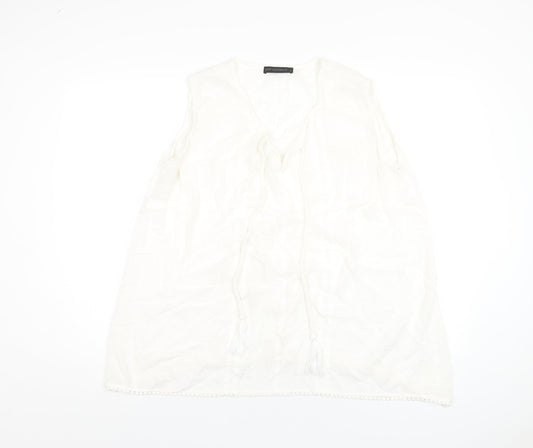 Womens UK Size 16 Just Elegance White Basic Tank