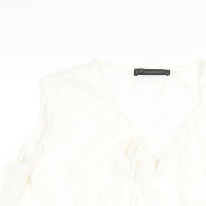 Womens UK Size 16 Just Elegance White Basic Tank