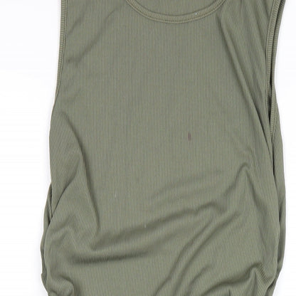 PRETTYLITTLETHING Womens Green Polyester Bodycon Size 16 Round Neck Pullover