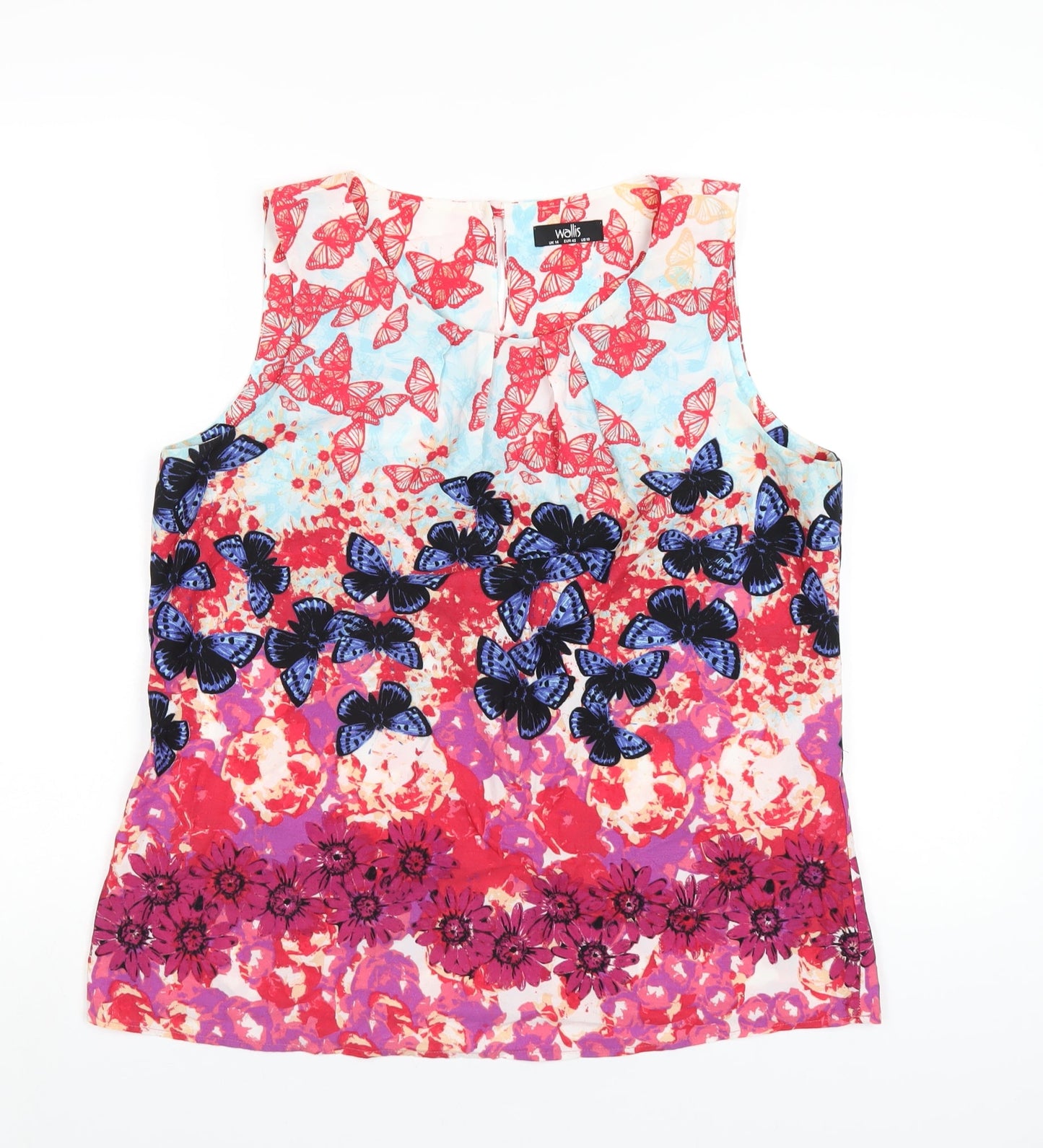 Womens UK Size 14 Wallis Multicoloured Basic Tank