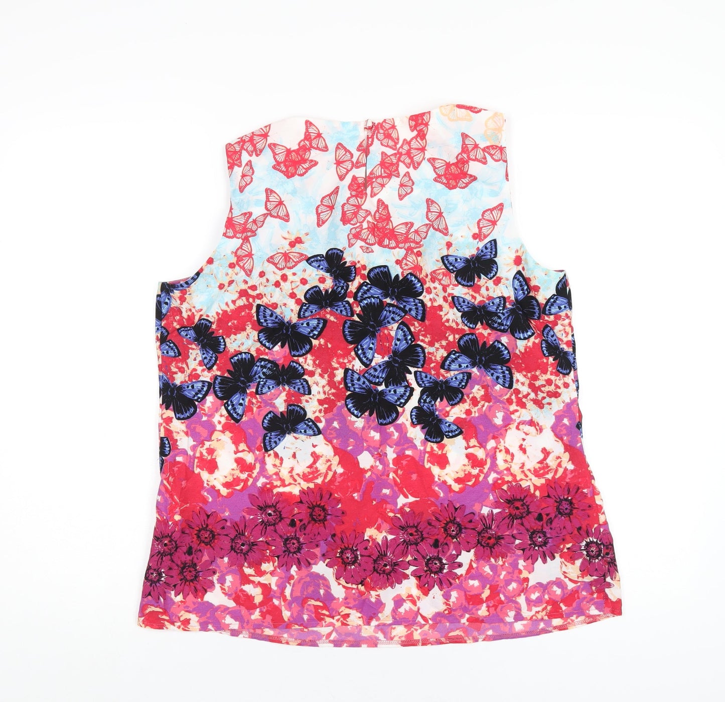 Womens UK Size 14 Wallis Multicoloured Basic Tank