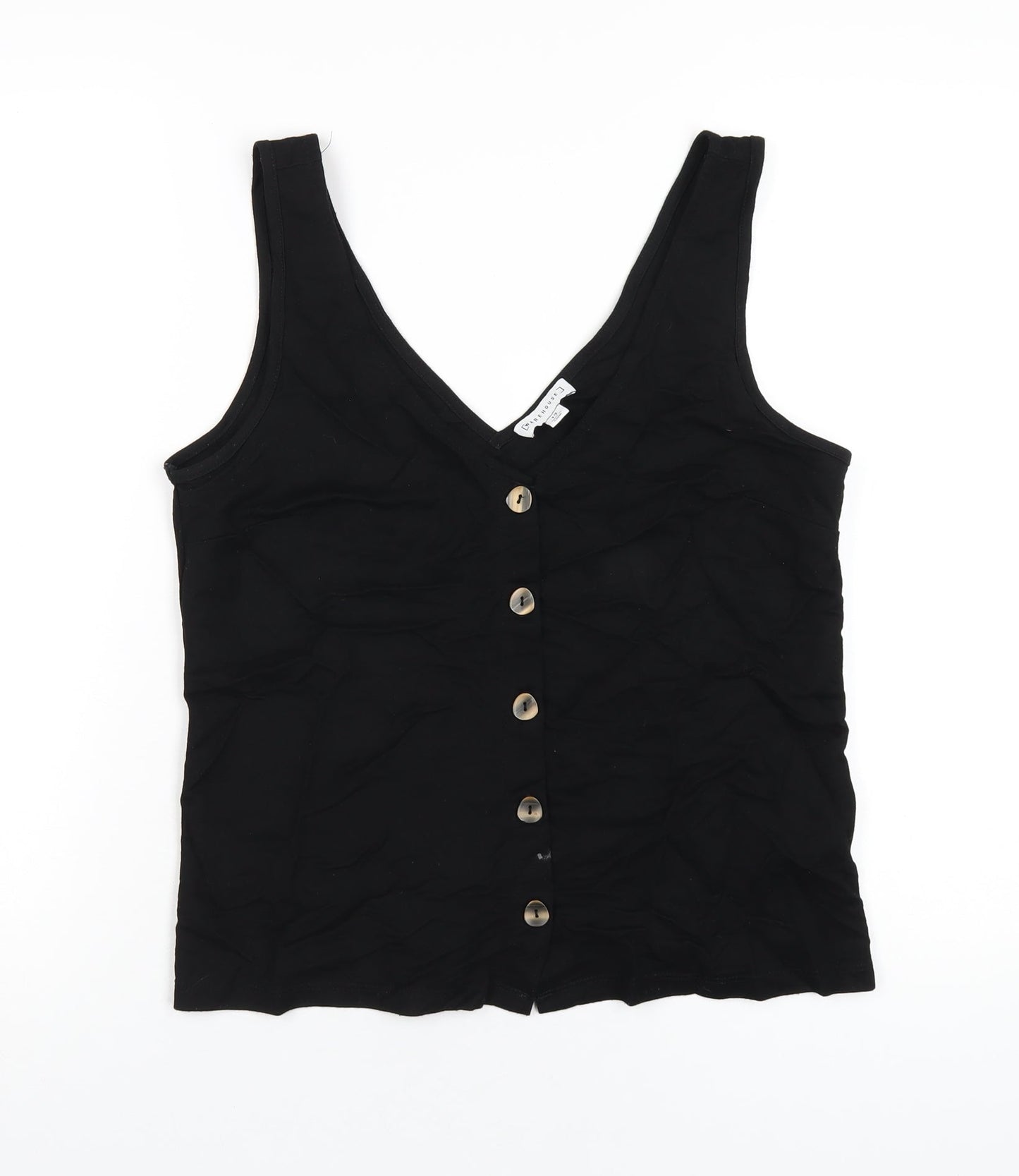 Womens UK Size 12 Warehouse Black Basic Tank