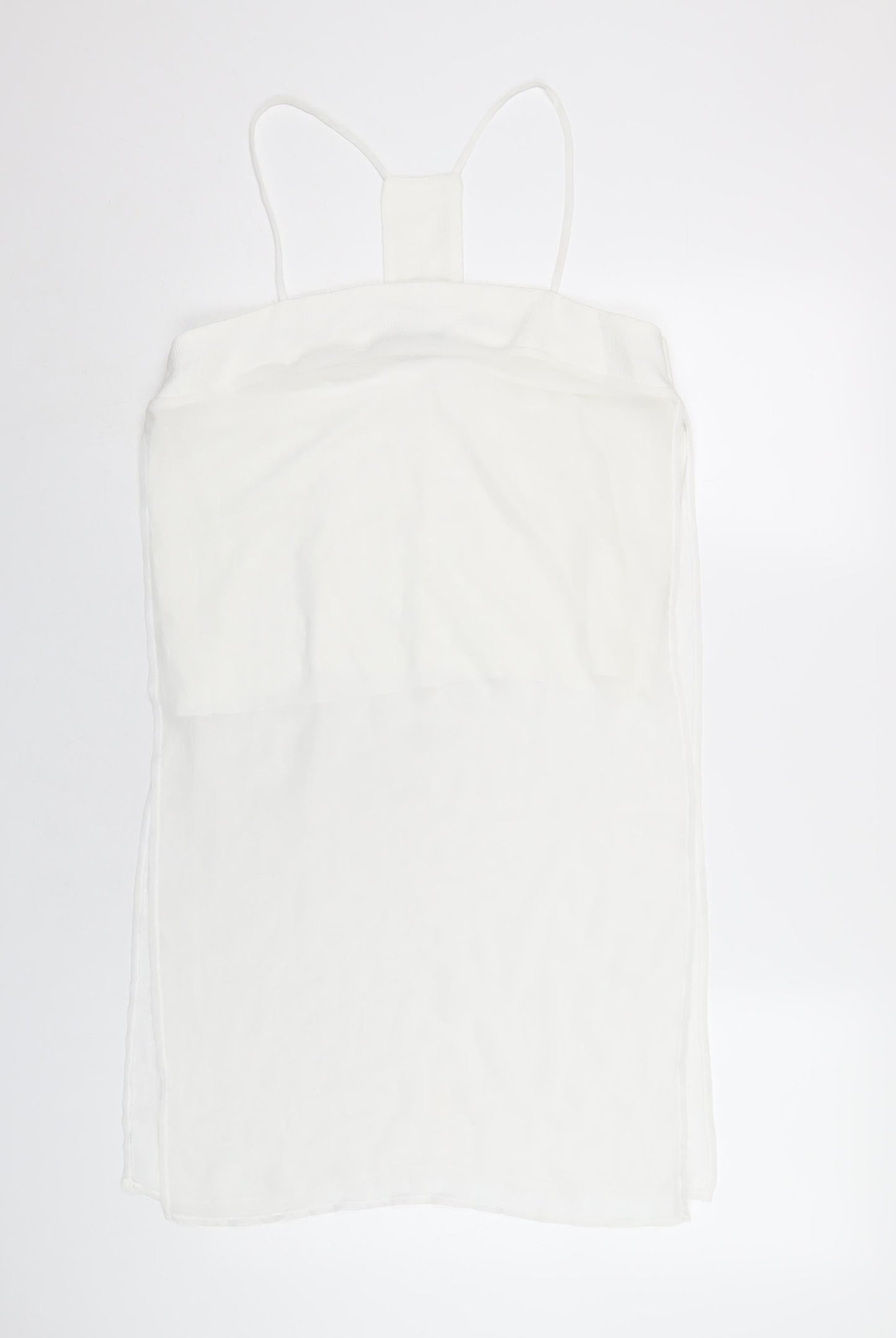Womens UK Size L Zara White Camisole T-Shirt