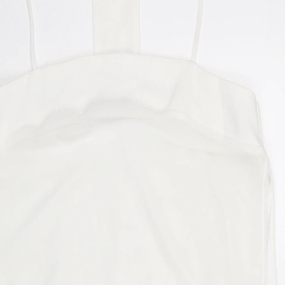 Womens UK Size L Zara White Camisole T-Shirt