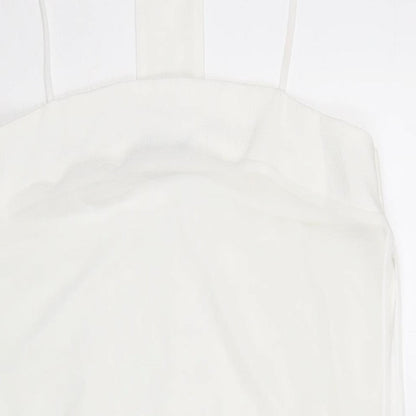 Womens UK Size L Zara White Camisole T-Shirt