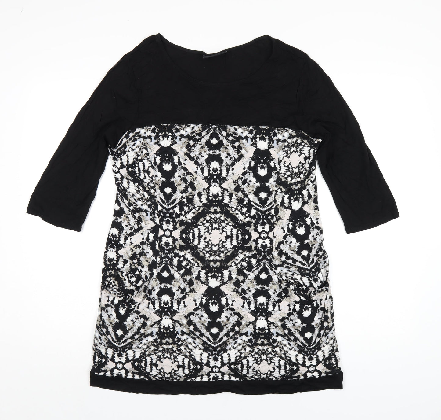 Womens UK Size M Wallis Black Basic T-Shirt