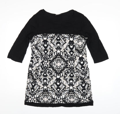 Womens UK Size M Wallis Black Basic T-Shirt