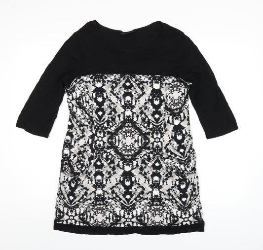 Womens UK Size M Wallis Black Basic T-Shirt