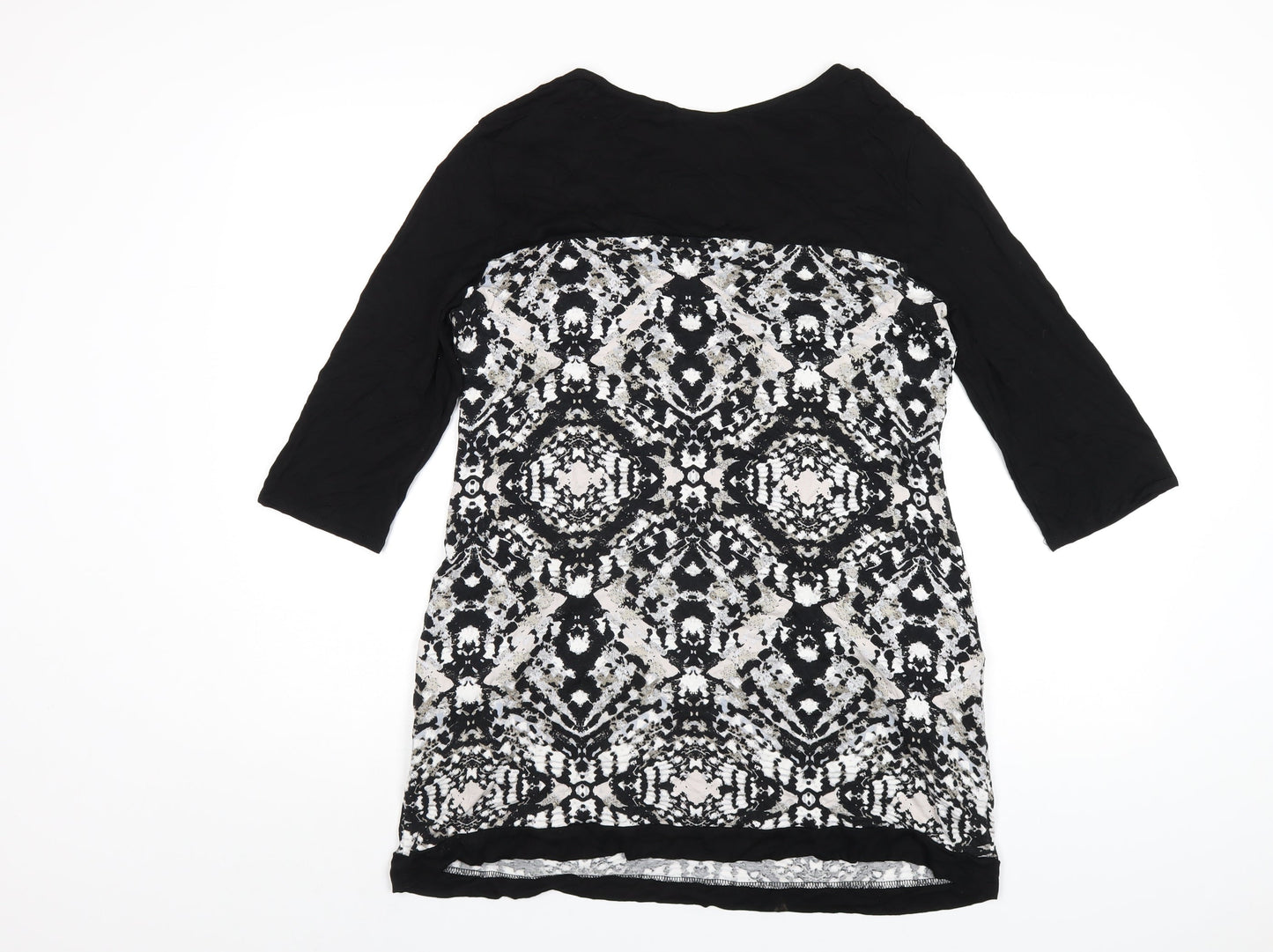Womens UK Size M Wallis Black Basic T-Shirt