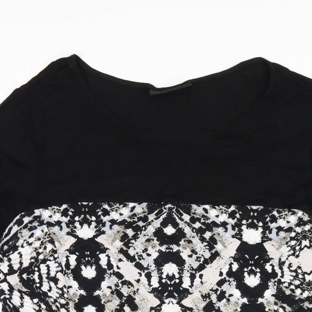 Womens UK Size M Wallis Black Basic T-Shirt