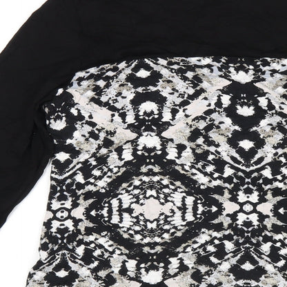 Womens UK Size M Wallis Black Basic T-Shirt