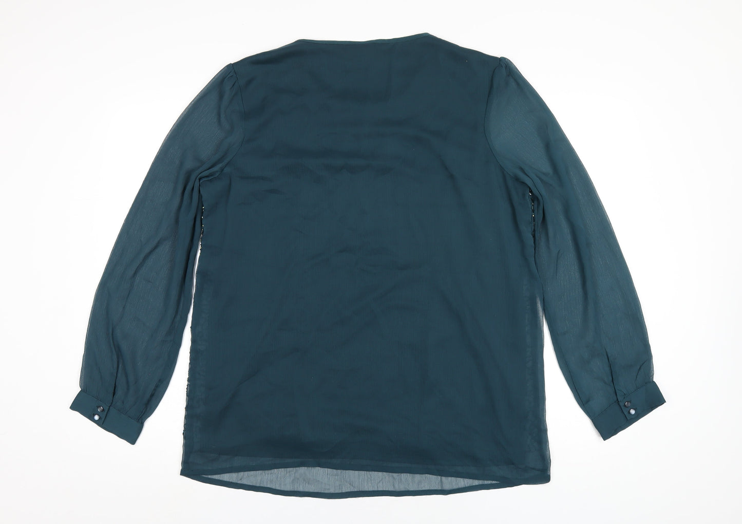 Womens UK Size 16 Cotton Traders Green Basic Polo