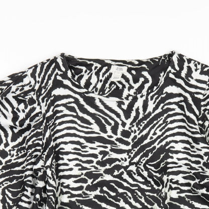 Womens UK Size 10 River Island Black Basic T-Shirt