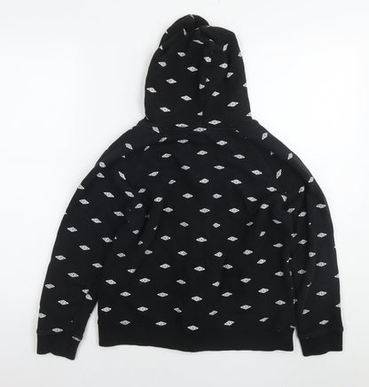 Umbro Womens Black Cotton Full Zip Hoodie Size S Zip