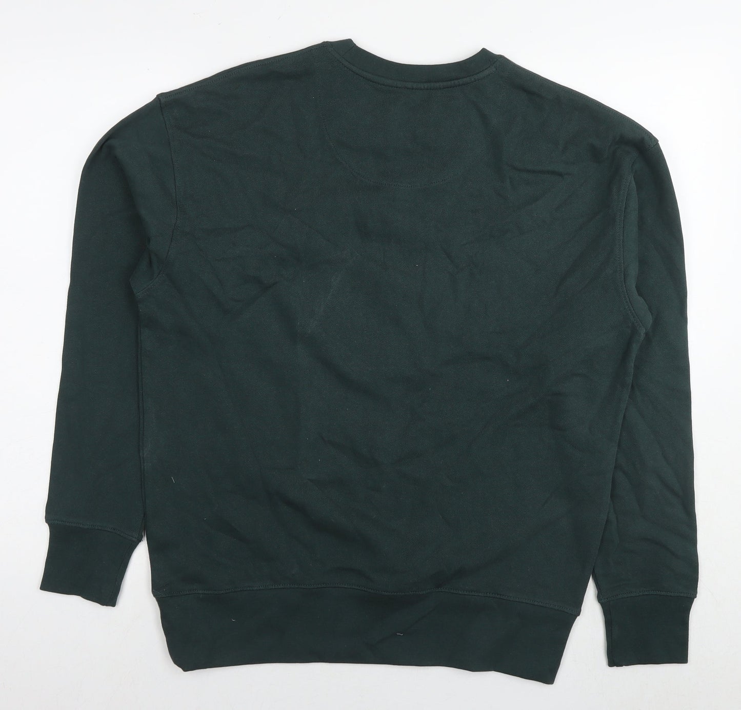 The Stronghold Mens Green Cotton Pullover Hoodie Size S - Logo