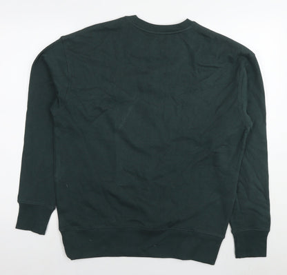 The Stronghold Mens Green Cotton Pullover Hoodie Size S - Logo