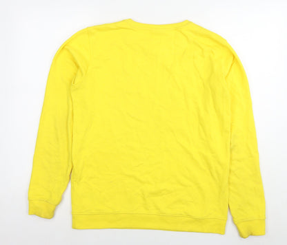 Russell Athletic Boys Yellow Cotton Pullover Sweatshirt Size 14-15 Years Pullover - Logo