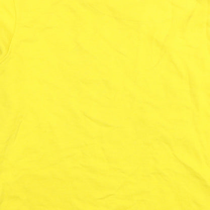 Russell Athletic Boys Yellow Cotton Pullover Sweatshirt Size 14-15 Years Pullover - Logo