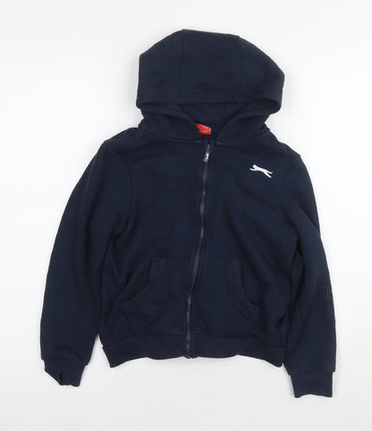 Slazenger Boys Blue Cotton Full Zip Hoodie Size 9-10 Years Zip