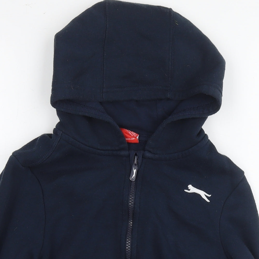 Slazenger Boys Blue Cotton Full Zip Hoodie Size 9-10 Years Zip