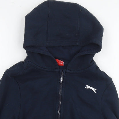 Slazenger Boys Blue Cotton Full Zip Hoodie Size 9-10 Years Zip