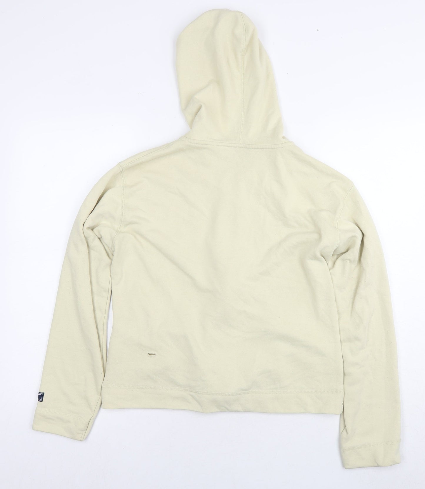 Reebok Womens Beige Cotton Full Zip Hoodie Size 14 Zip